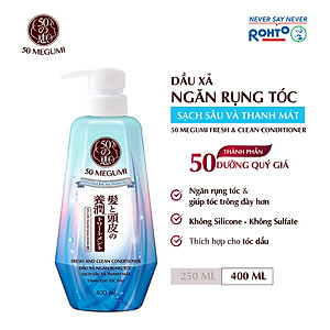 Dầu xả ngăn rụng tóc, sạch sâu thanh mát 50 Megumi Fresh & Clean Conditioner 400ml
