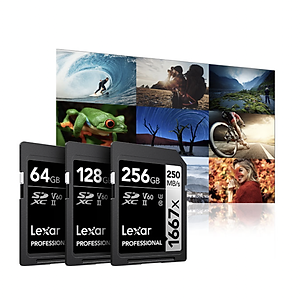 Thẻ nhớ Lexar Professional 1667x SDXC UHS-II SILVER Series - Tốc độ đọc 250 MB/s, Chất lượng cao - Hàng chính hãng