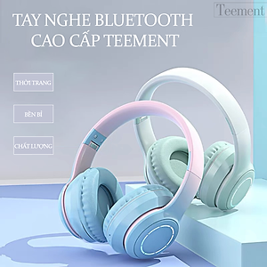 Tai Nghe Chụp Tai Bluetooth Không Dây Gaming, Tai Nghe Bluetooth Chụp Tai Có Mic Đàm Thoại Tiện Lợi, Tai Nghe Bluetooth Có Đèn LED , Pin Cực Khỏe BluetoothCao Cấp - Hàng Chính Hãng TEEMENT