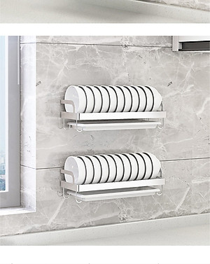Kệ để chén đĩa đa năng dán tường inox 304 Hobby home decor KCD