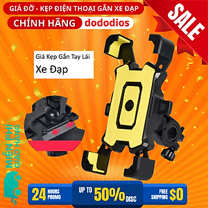 Giá Đỡ Điện Thoại Xoay 360 Độ gắn tay lái xe đạp thể thao - Kẹp Điện Thoại Hàng chính hãng dododios