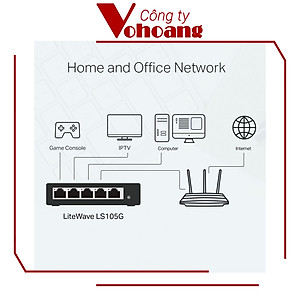 Bộ Chia Tín Hiệu TP-Link LS105G Switch Để Bàn 5 Cổng 10/100/1000Mbps - Hàng Chính Hãng