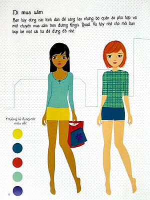 Sách Dán Hình Sáng Tạo Trang Phục Búp Bê 69N - Bộ Sưu Tập Thời Trang London (Tái Bản)