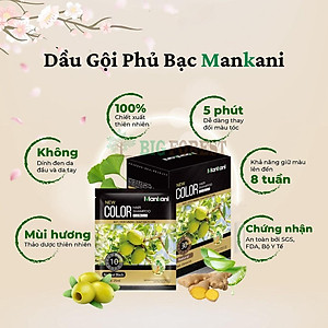 Gói Dầu Gội Nhuộm Tóc, Phủ Bạc Thảo Dược Mankani [Gói 25ml - Nho Đỏ]