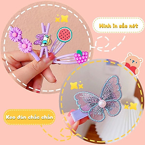 Set 14 kẹp tóc mái nhiều màu dễ thương cho bạn gái
