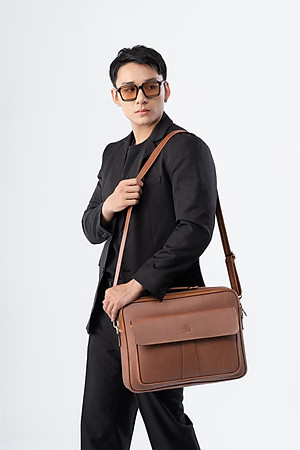 Cặp Công Sở Lata ( Thời trang nam basic đựng vừa laptop 14 inch - Cặp da CA43 )