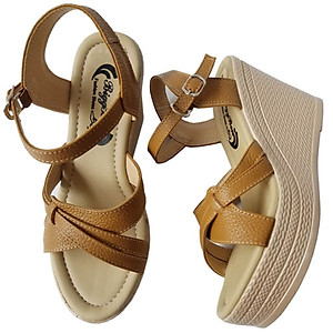 Giày Sandal Đế Xuồng Nữ Da Bò BIGGBEN Cao Cấp SDX26