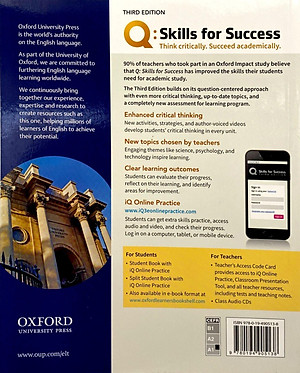 Q: Skills For Success: Level 1: Listening And Speaking Student Book With iQ Online Practice - 3rd Edition