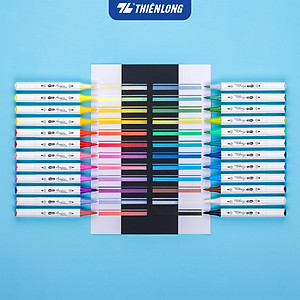 Bút sơn/ Bút lông 12/24/36 màu - Acrylic Markers 2 đầu ngòi ThiênLong Colokit - Màu sắc tươi sáng Trang trí đa chất liệu