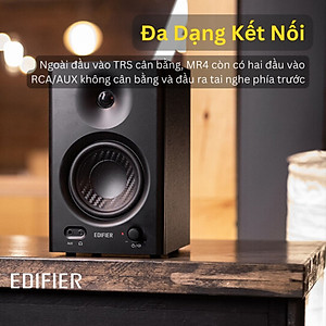 Loa kiểm âm Edifier MR4 Xử lý tín hiệu số Đầu vào TRS balance - Hàng chính hãng