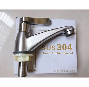 Vòi rửa mặt lavabo KG11 tay gạt dùng cho nước lạnh loại đẹp cao cấp inox sus304 - Hàng chính hãng