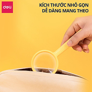Kính Lúp Cầm Tay Deli Độ Phóng Đại 3 Lần Chất Liệu Thủy Tinh Cho Hình Ảnh Sắc Nét Gọn Nhẹ Dễ Mang Theo Nhiều Màu