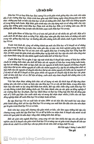 Hóa Học Vô Cơ Cơ Bản Tập 1 - Lí Thuyết Đại cương Về Hóa học 