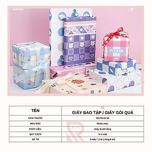 Giấy bọc sách vở / Giấy gói quà / giấy bao tập / giấy bao vở học sinh, sinh viên size A4, B5, A5 cao cấp – 24 cuốn
