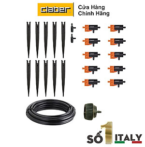 Combo Bộ Hẹn Giờ Tưới Cây Tự Động Nhỏ Giọt 15 kênh vặn Claber 8422 + bộ Kit tưới nhỏ giọt cho 10 chậu cây DRIPKIT10TC