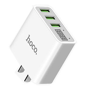 Cốc sạc hoco C15 3 cổng - HÀNG CHÍNH HÃNG