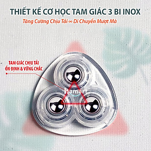 COMBO 4 Bánh Xe Mini Bi Thép Gắn Tủ Kệ Nội Thất Dán Đáy Thùng Rác Hộp Để Đồ Keo Siêu Dính Di Chuyển Đồ Đạc