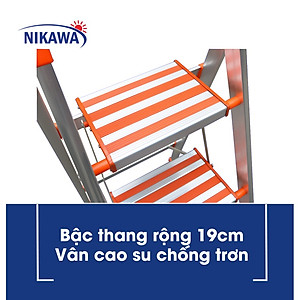 Thang Ghế Nikawa NKA-04 - 4 Bậc - 97cm - Màu Bạc