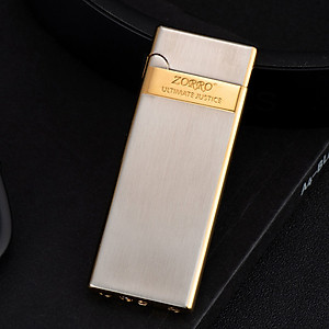 Vỏ Hột Quẹt Bật Lửa Gas Đá Nhỏ Gọn Siêu Mỏng Zorro Z636 Thiết Kế Đẹp Độc Lạ - Dùng Gas Đá Cao Cấp