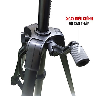 Chân giá đỡ máy chụp ảnh/ quay phim Tripod 3366 + Giá đỡ điện thoại - Hàng chính hãng