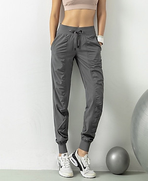 Quần Jogger Thể Thao Nữ Vải Dù Cao Cấp Hàng Quảng Châu