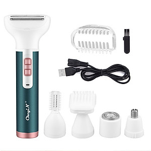 Máy tẩy lông tẩy và nhổ lông toàn thân, cạo lông tay chân, tẩy sạch lông vùng bikini sử dụng pin sạc chuyên nghiệp điều chỉnh 5 Đầu Thay Thế - Hàng Chính Hãng - Giao Màu Ngẫu Nhiên