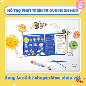 Đồ Chơi Tranh Gỗ Lalala Baby Tô Màu Kèm Màu Nước, Cọ và Truyện Kể I Paint I Play! Cho Bé Từ 3 Tuổi