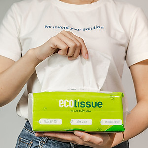 Khăn giấy lụa khăn giấy ăn rút Ecotissue gói 250 tờ thấm hút tốt mềm mịn an toàn sạch sẽ