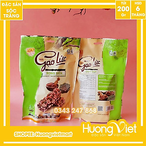 Đặc Sản Sóc Trăng - Kẹo Gạo Lức Rong Biển Giòn Tan Tân Huê Viên 200G, Kẹo Gạo Lứt Sóc Trăng, Thanh Gạo Lức Rong Biển