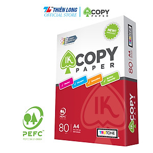 Giấy in photo A4 IK Copy IK-01- Định lượng 70 gsm - 80 gsm - 500 tờ/ream- chất lượng cao