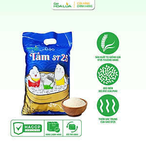 Gạo Tấm ST25 Hoa Lúa túi 2kg - Dẻo mềm, thơm ngon