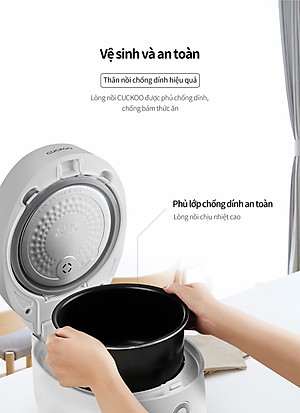 Nồi cơm điện tử Cuckoo 1.08L CR-0675F - Tùy chọn 3 vị cơm, 9 chế độ nấu tích hợp, chế độ tự động làm sạch - Hàng chính hãng