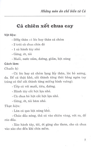 Sách Những Món Ăn Chế Biến Từ Cá (Tái Bản)