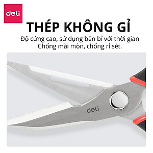 Kéo nhà bếp DELI 22.5cm - Màu đỏ 77770