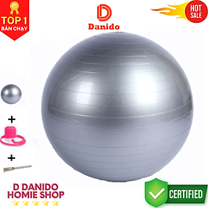 [HÀNG NHẬP KHẨU] Bóng tập Yoga trơn cao cấp 65cm - Bóng Yoga tròn chống nổ - Hàng chính hãng D Danido