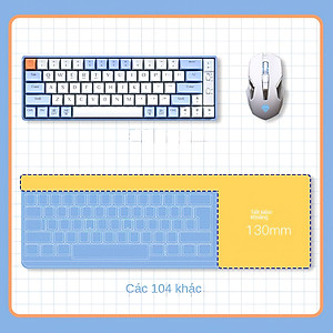 Bàn Phím Cơ Gaming không dây GK65 chống ồn - Bluetooth + USB - Pin sạc TypeC - Hotswap cho máy tính laptop điện thoại hàng nhập khẩu