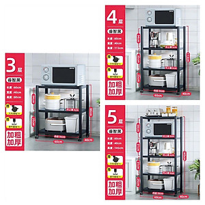 Kệ lò vi sóng đa năng Thép Carbon cao cấp, kệ để đồ nhà bếp siêu chịu lực 300kg sơn tĩnh điện chống bong tróc, kệ nhà bếp
