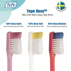 Bàn Chải Đánh Răng Tepe Nova – Làm Sạch Sâu Răng Trong Cùng, Đầu Nhô Cao (Vỉ) - Nhập Khẩu Thuỵ Điển