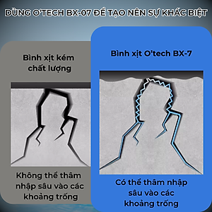 Bình Xịt Chống Thấm Trần Nhà, Tường Ngoài, Mái Tôn, Tạo Lớp Phủ Chống Nước Chống Rò Rỉ O'tech BX-7 - Hàng Chính Hãng