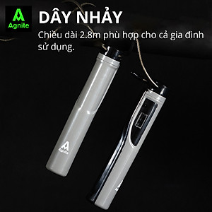 Dây nhảy thể dục lõi thép, dây PVC đếm số tự động Agnite - dây nhảy tại nhà hỗ trợ giảm cân, tập luyện tại nhà, boxing, muaythai