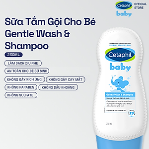 Sữa tắm gội dịu lành cho bé Cetaphil Baby Gentle Wash & Shampoo 230ml