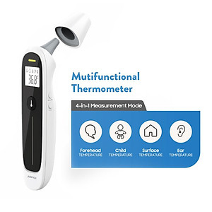 Nhiệt kế điện tử hồng ngoại không tiếp xúc, đo trán và tai 4 in 1 Jumper JPD-FR302  (FDA Hoa Kỳ + xuất USA)