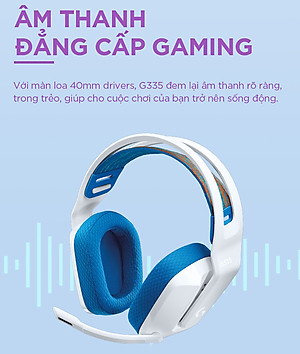 Tai Nghe Gaming Có Dây Logitech G335 - Hàng Chính Hãng