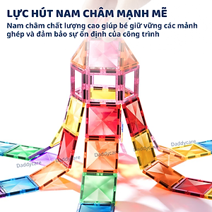 Bộ xếp hình nam châm lắp ráp đường ống Mideer Colorful Magnetic Tiles- Marble Run