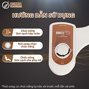Vòi xịt vệ sinh thông minh gắn bồn cầu Bumia bidet bm02, bảo hành 36 tháng, lắp đặt vào các loại bồn cầu có sẵn tại nhà