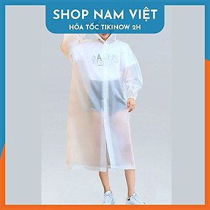 Áo Mưa Một Người Trong Suốt Có Nón Thời Trang, Nhựa EVA Sử Dụng Nhiều Lần