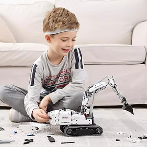 Xiaomi Onebot Engineering Excavator Building Blocks Toy Kids Gift Crawler Simulation console Bàn điều khiển mô phỏng Truyền động cơ khí 900+ bộ phận