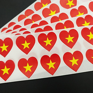 Bộ 5 Sticker Hình Lá Cờ Việt Nam - HFP 3