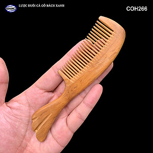 Lược đuôi cá gỗ Bách Xanh mùi thơm nhẹ (Size: M - 16cm) COH266 - Ghép Răng Tăng Độ Bền Khi Chải Tóc - Chải tóc làm dịu tâm trí, đỡ căng thẳng - Giúp Tóc Suôn & Mềm Không Làm Rụng