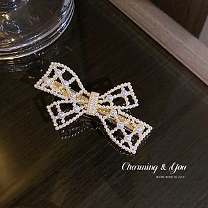 Kẹp tóc nữ hàn quốc Rhinestone NASI cao cấp màu ngọc xinh xắn dễ thương kẹp tóc mái phụ kiện tóc